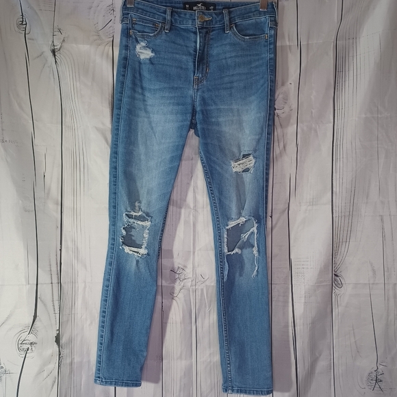 Hollister Distressed High Rise Super skinny crop jeans - Picture 1 of 16